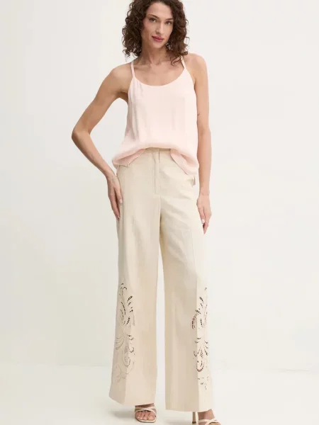 Однотонна блуза Twinset бежева