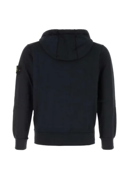 Флийс суичър с качулка Stone Island с качулка камъни черно