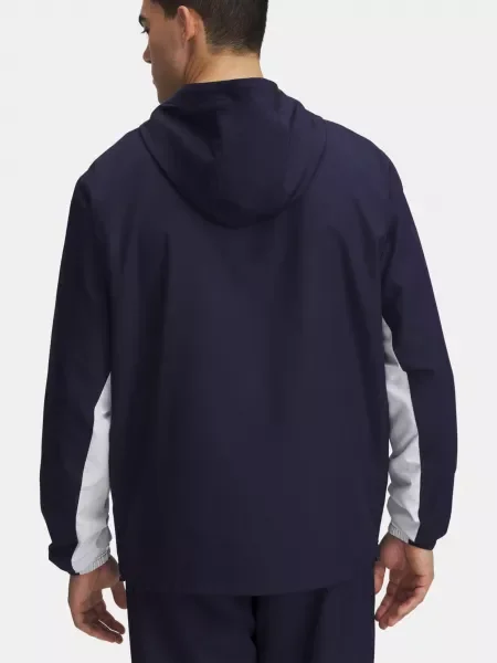 Pánska bunda Under Armour Rival Woven Windbreaker midnight navy/midnight navy/white biela