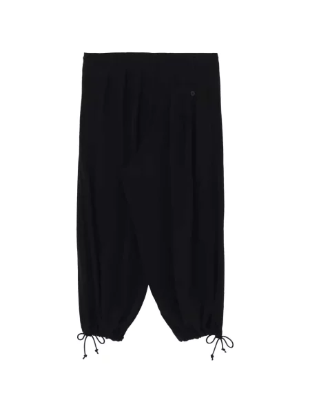 Πλισέ κορδόνι περίσφιξης παντελόνι Yohji Yamamoto μαύρο