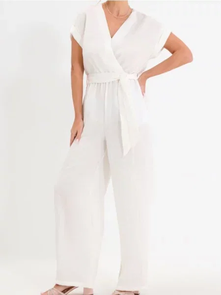 Комбінезон з віскозою білий