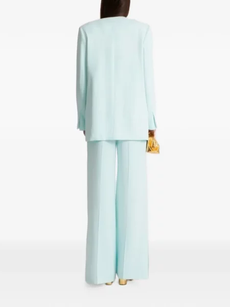 Pantaloni Alberta Ferretti cu picior lat albastru