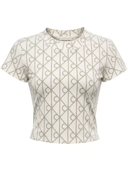 Tricou Calvin Klein Jeans alb