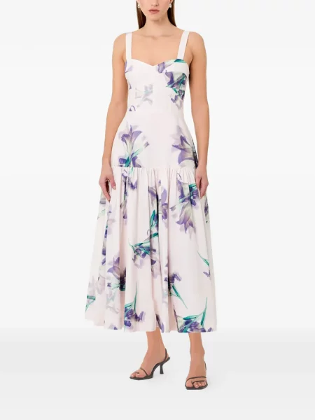 Rochie midi Nicholas cu model floral cu imagine