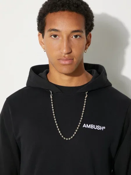 Свитер Ambush с капюшоном с аппликацией черный