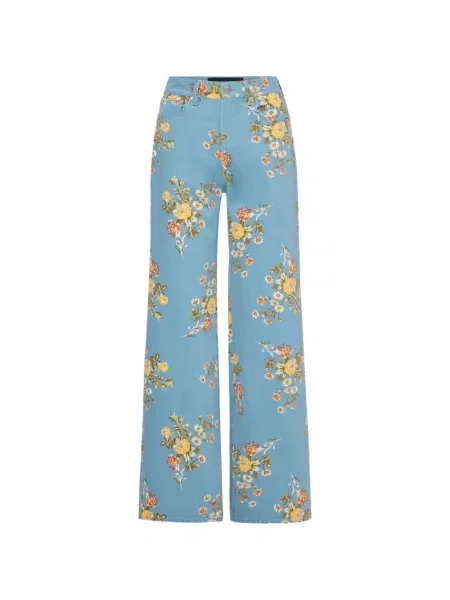 Blugi Veronica Beard cu model floral cu imagine albastru