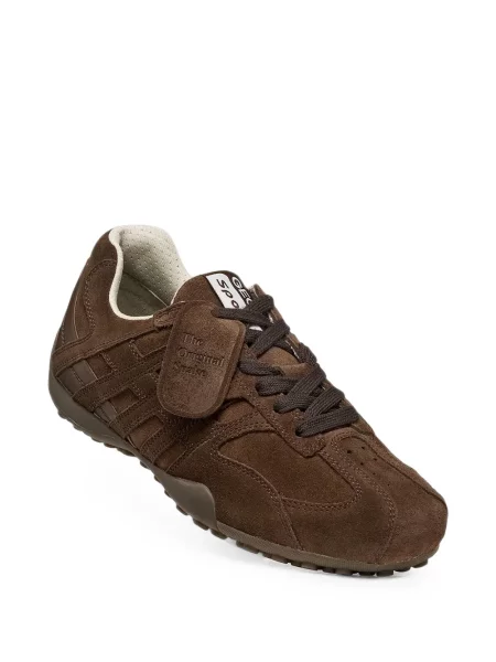 Sneakerși Geox din piele de căprioară maro