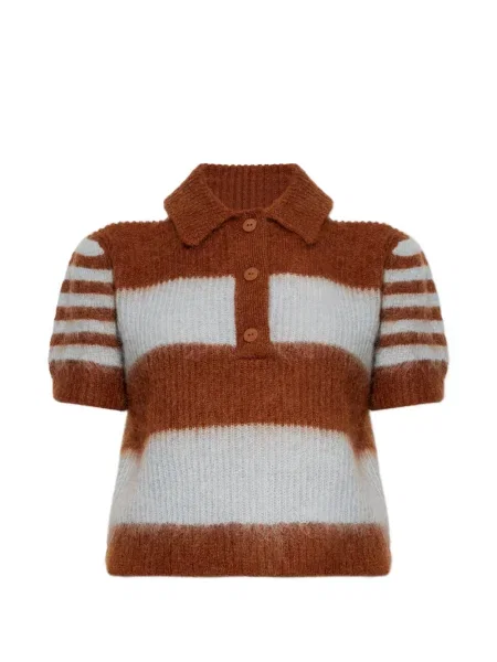 Polo Allsaints cu dungi maro