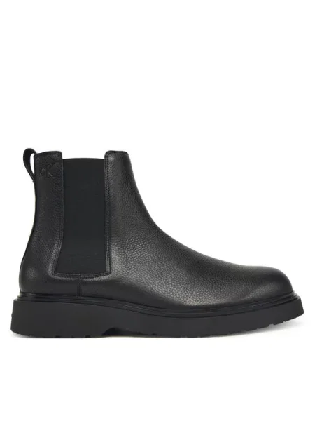 Calvin Klein Sztyblety Combat Ess Chelsea Boot Lth czarny