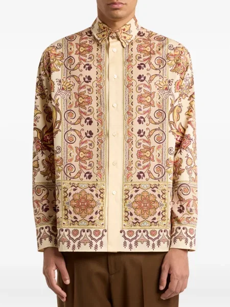 Риза Etro с принт с пейсли десен