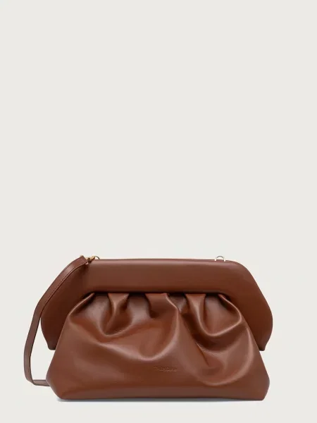 Themoire crossbody kabelka z imitace kůže BIOS hnědá