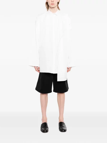 Cămașă Yohji Yamamoto asimetrică alb