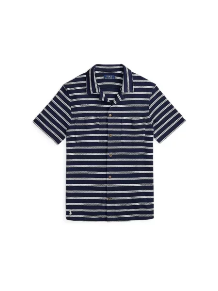 Koszula Polo Ralph Lauren w paski niebieska