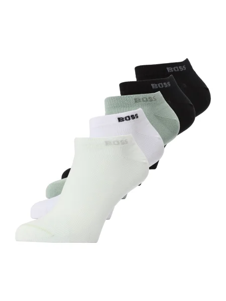 BOSS Șosete fildeş / verde deschis / negru alb