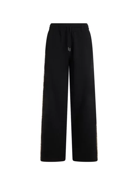 Pantaloni Burberry în carouri alergare negru