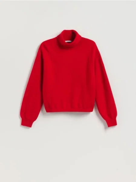 Reserved Светр-водолазка червоний
