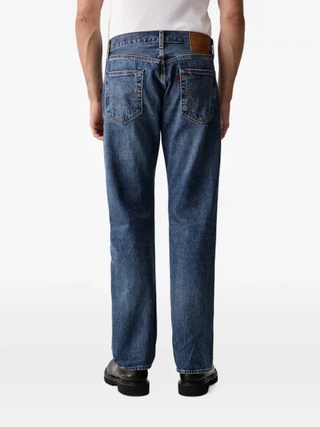 Pantaloni scurți din denim Levi's® din dantelă zdrențuiți cu talie înaltă albastru