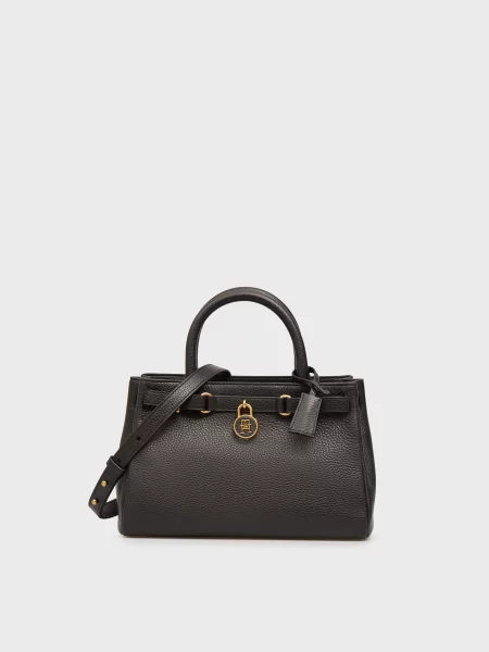 Шкіряна сумка Tommy Hilfiger чорна