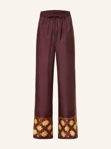 Alémais Spodnie Marlene Wilson Z Jedwabiu rot zielone