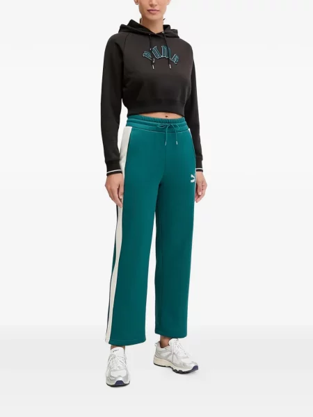 Pantaloni Puma cu broderie alergare verde