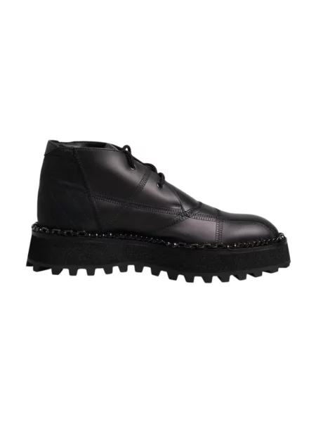 Botki Dolce And Gabbana skórzane czarne