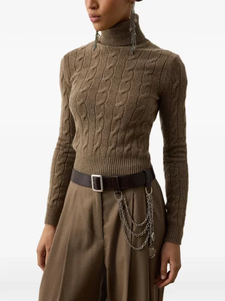 Pulover Ralph Lauren Collection din cașmir maro