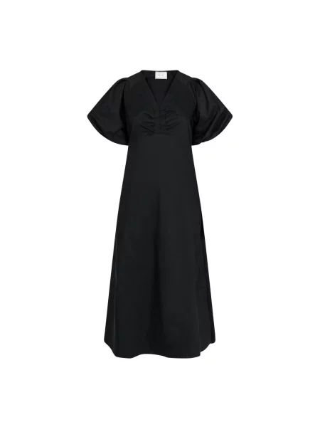 Udrapować sukienka midi Neo Noir czarna