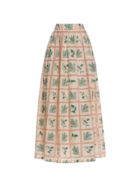 Fusta maxi Agua By Agua Bendita cu model floral cu imagine