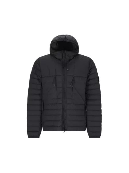 Kurtka puchowa Stone Island z kamieniami czarna