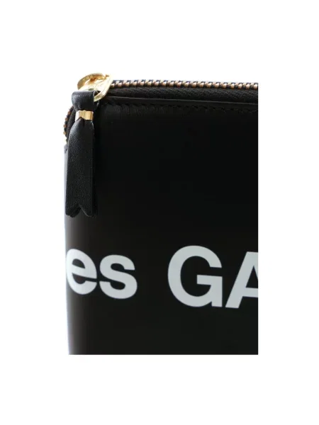 Portfel Comme Des Garcons skórzany z logo czarny