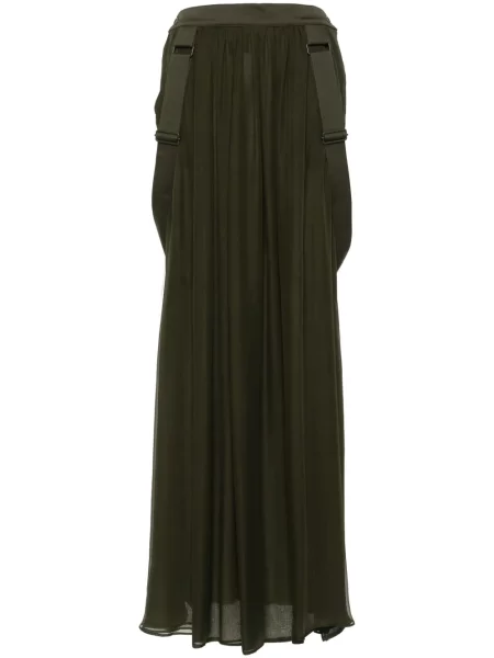 Fusta maxi Max Mara de mătase verde