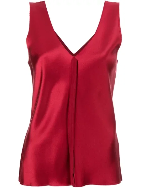 Top Voz de mătase roșu