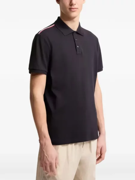 Polo Moncler cu autograf albastru