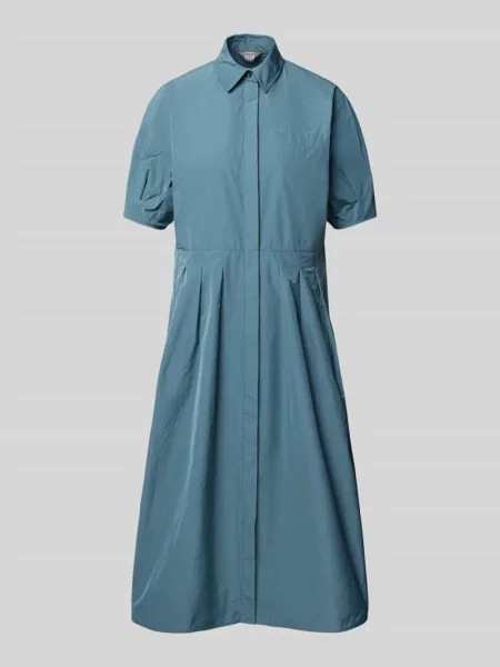 Sukienka koszulowa o lekko rozkloszowanym kroju z krytą listwą guzikową model ‘CADMIO’ Mm By Max Mara