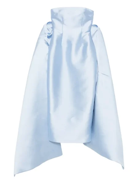 Sukienka midi Solace London do kolan bez ramiączek garniturowa niebieska