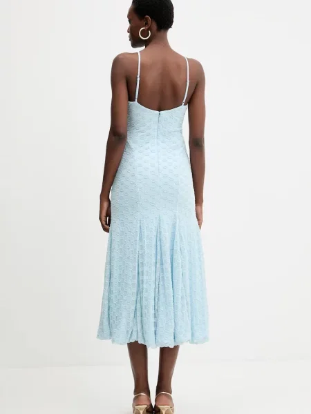 Сукня Bardot maxi облягаюча бежевий