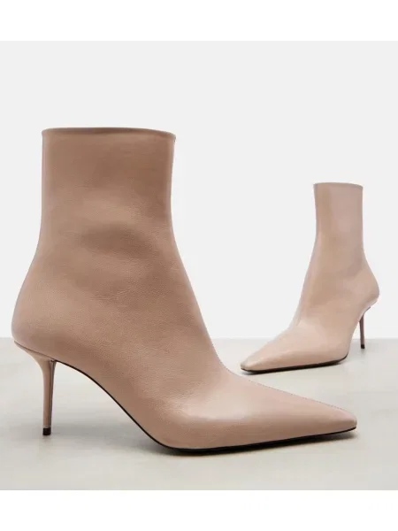 Cizme scurte Saint Laurent din piele bej
