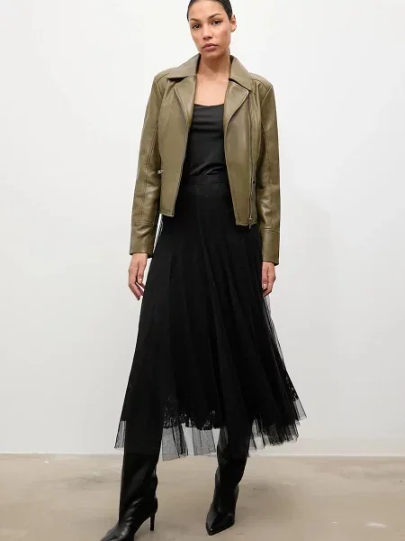 Answear.LAB spódnica maxi rozkloszowana czarny