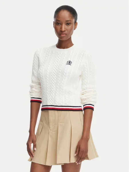 Tommy Jeans Пуловер бял