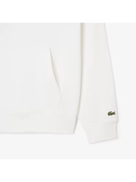Lacoste Bluza Z Kapturem Z Tłoczonym Logo biały