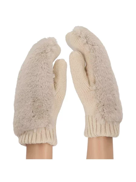 Rękawiczki Teddy Mittens w jednym rozmiarze brązowe