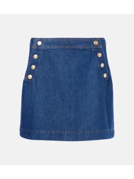 Pstryknąć spódnica jeansowa Frame niebieska