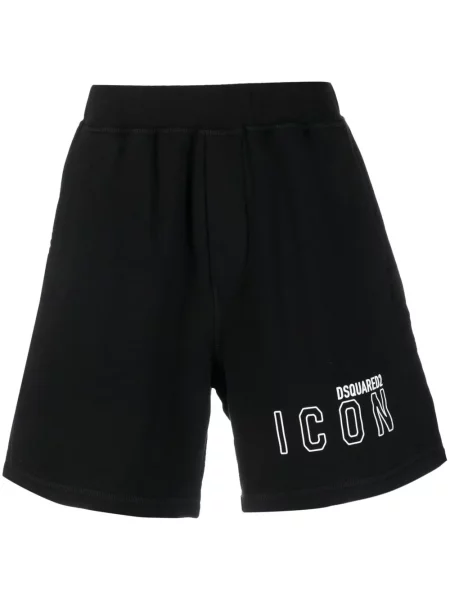 Pantaloni scurți Dsquared2 cu imagine negru