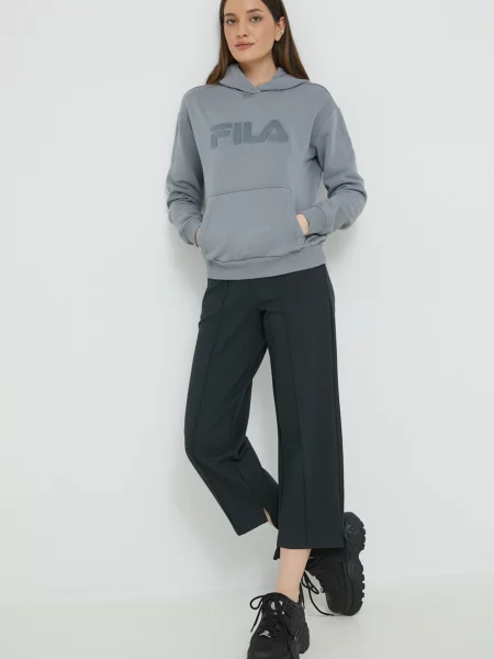 Fila bluza z kapturem gładka szary