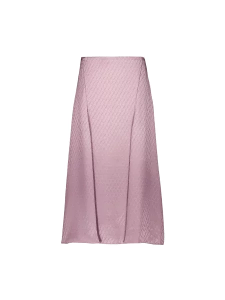 Jedwabna spódnica midi Fendi do kolan różowa