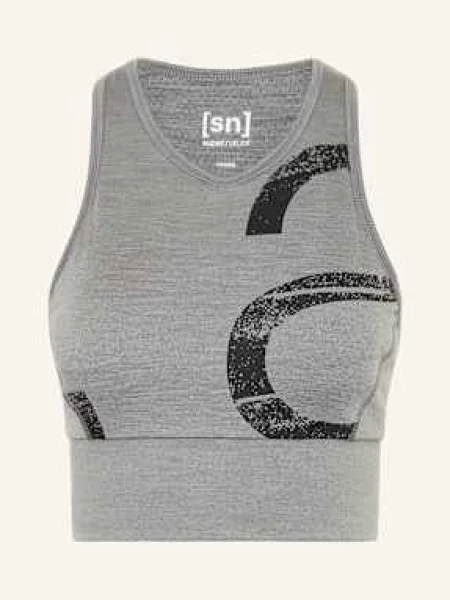 Krótki top Super.natural z wełny merino czarny