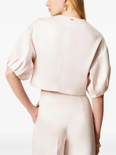 Geacă Twinset din satin roz