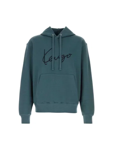 Haftowana bluza z kapturem Kenzo zielona