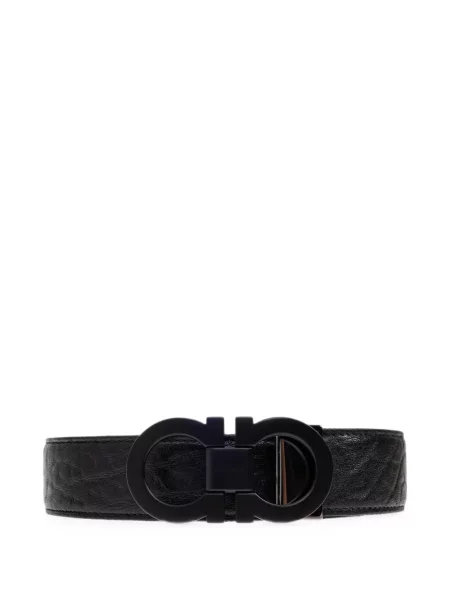 Cu centură reversibil curea Ferragamo cu cataramă negru