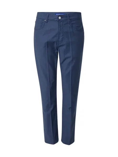 SCOTCH & SODA Pantaloni cu dungă DOBBY bleumarin